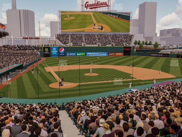 Seating view for Progressive Field Section Home Plate Box 2