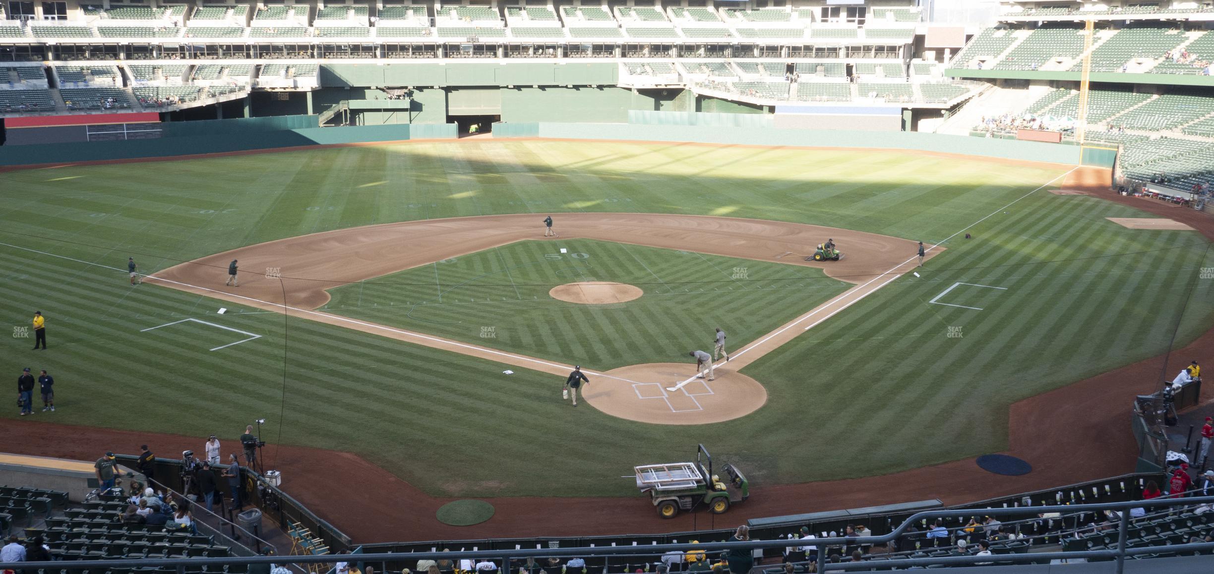 Seating view for Oakland Coliseum Section 218