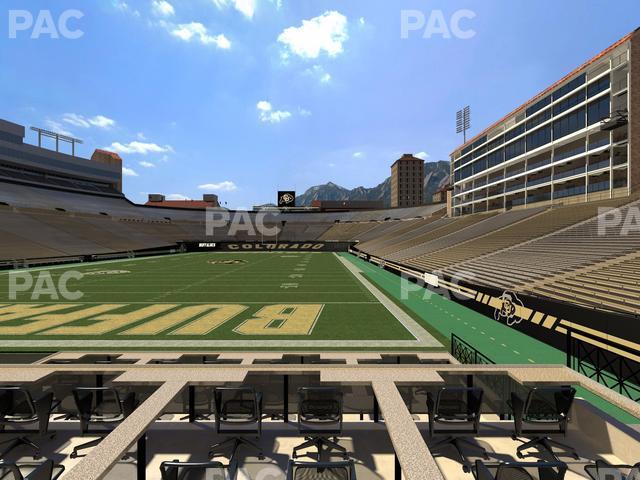 Seating view for Folsom Field Section Loge Box 170