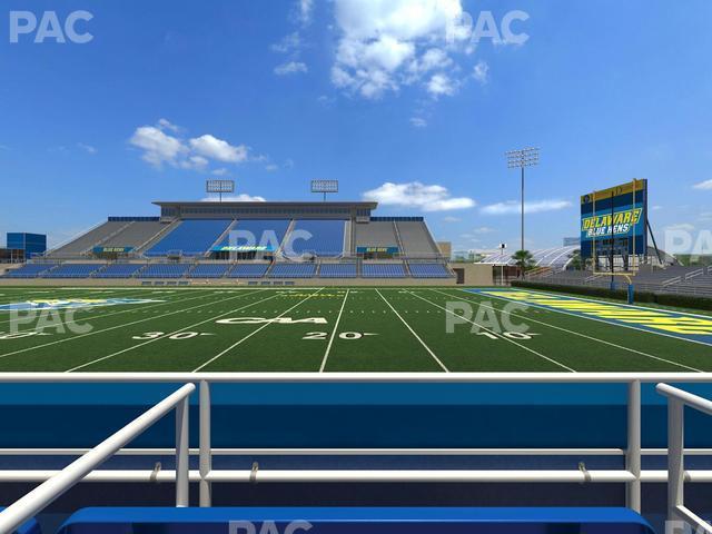 Seating view for Delaware Stadium Section East Box 61