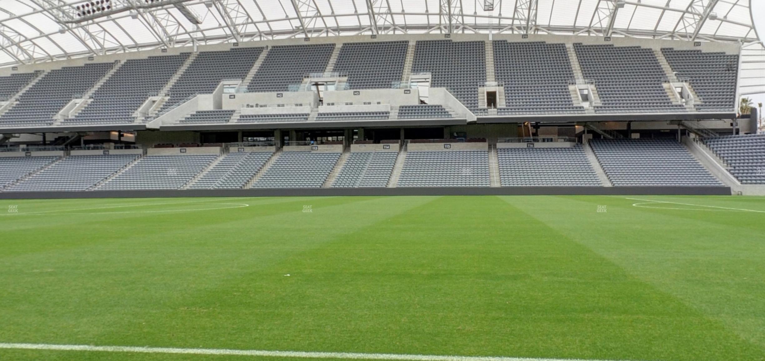 Seating view for BMO Stadium Section Vip Bench South