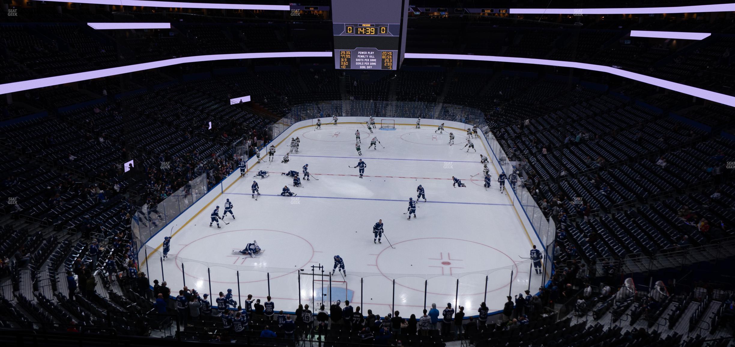 Seating view for Amalie Arena Section Club 13