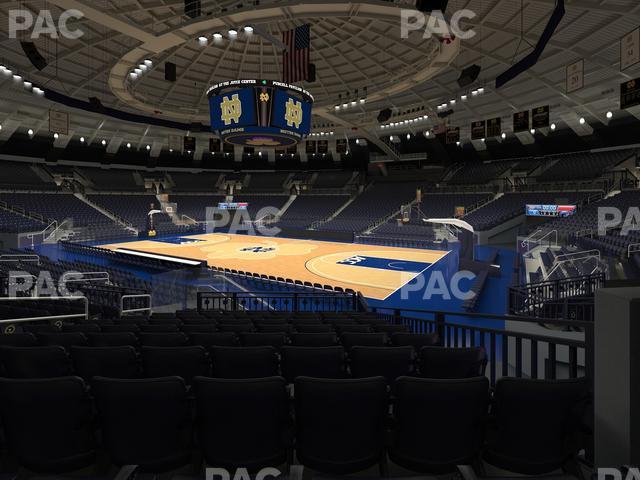 Seating view for Purcell Pavilion at the Joyce Center Section 17