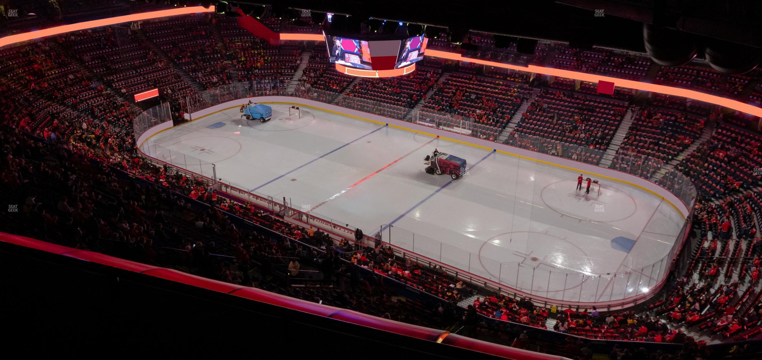 Seating view for Scotiabank Saddledome Section Press Level 10