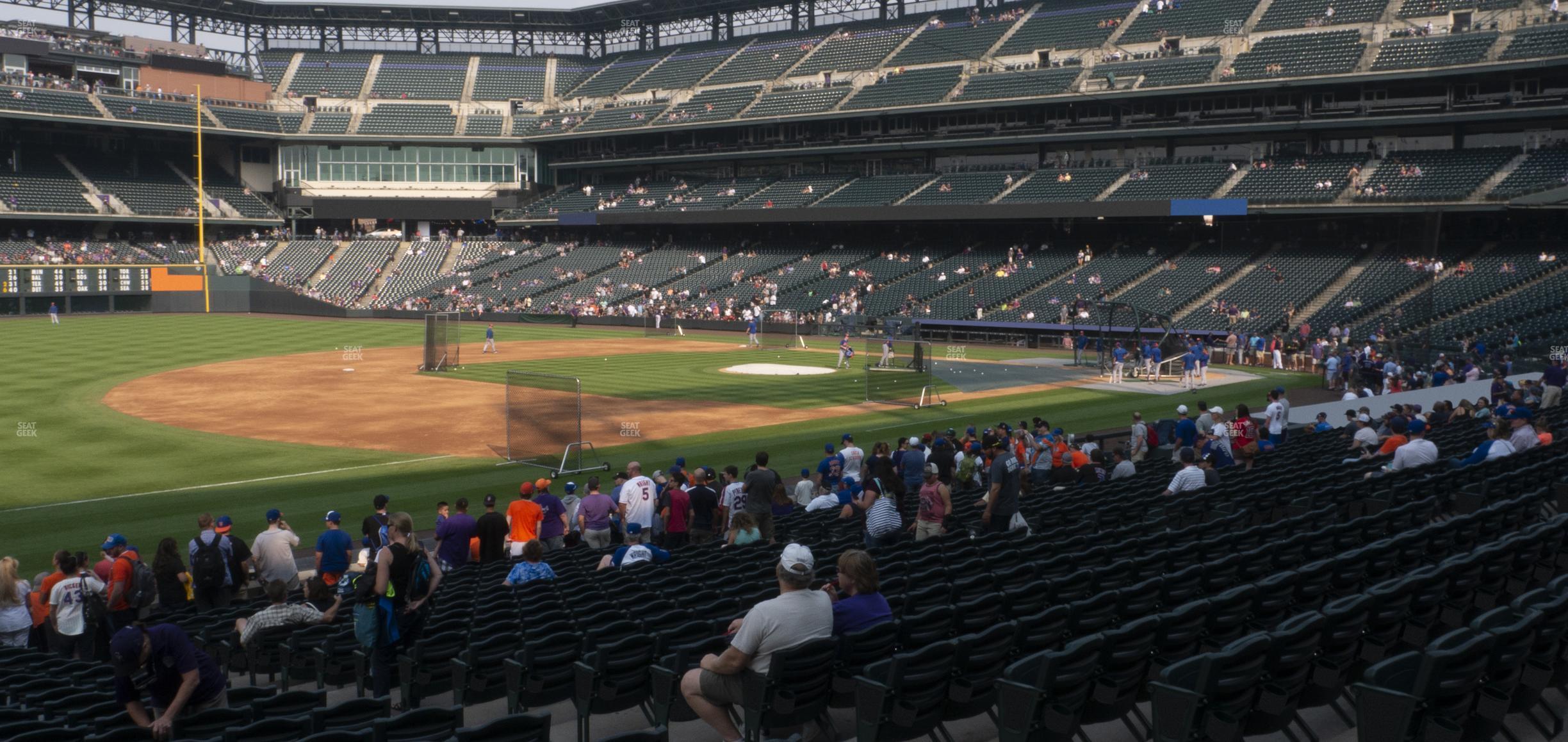 Seating view for Coors Field Section 143