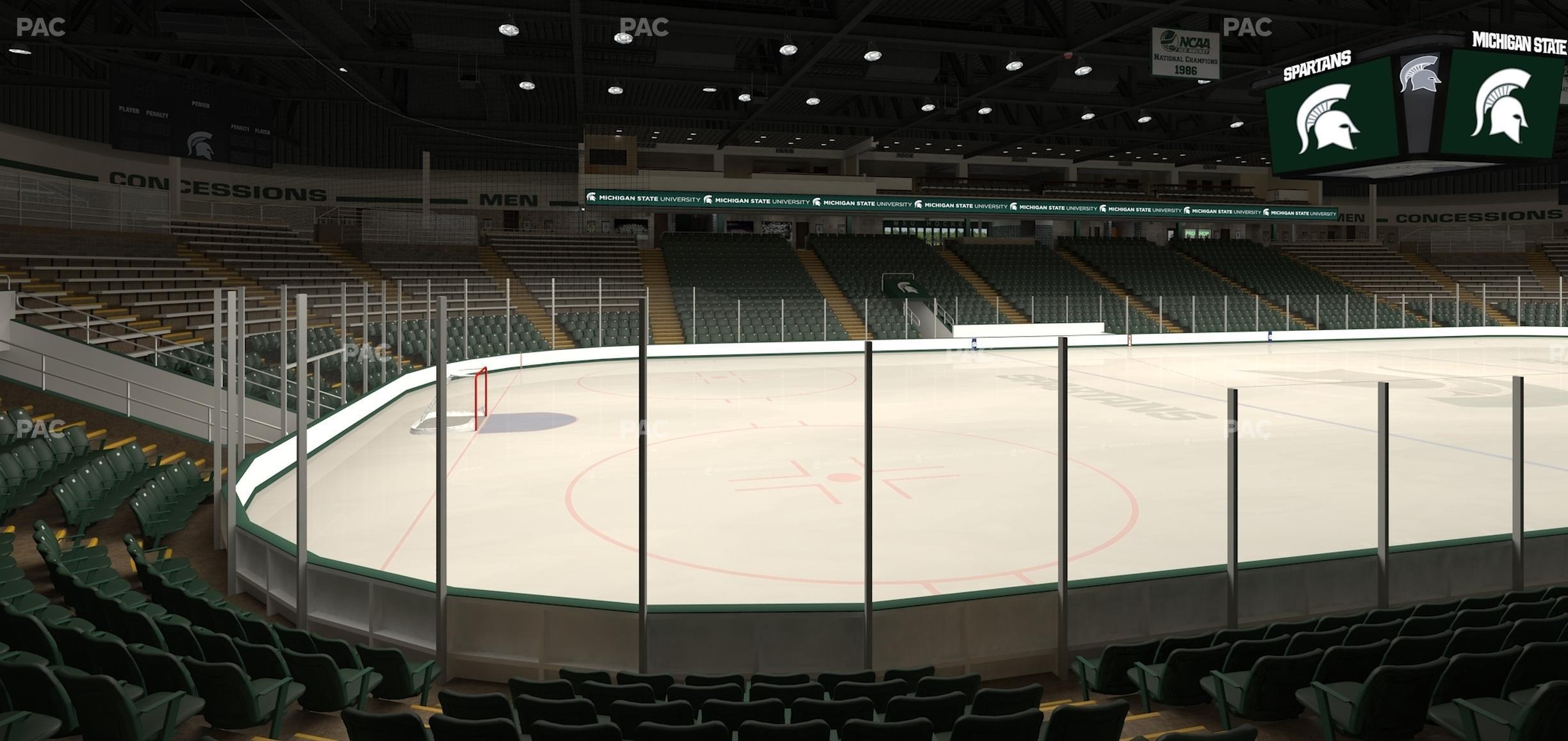 Seating view for Munn Ice Arena Section Ga Students