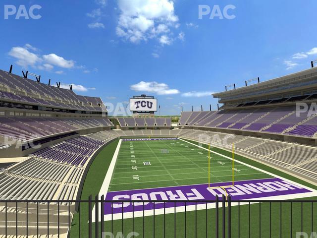 Seating view for Amon G Carter Stadium Section South End Zone Suite 6