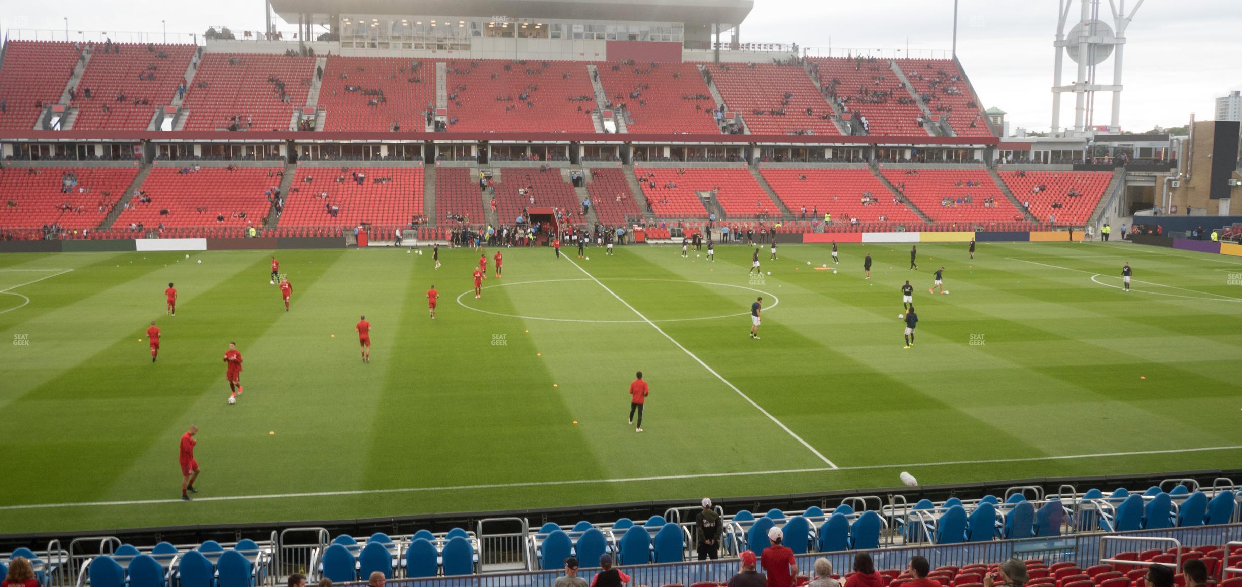 Seating view for BMO Field Section 108