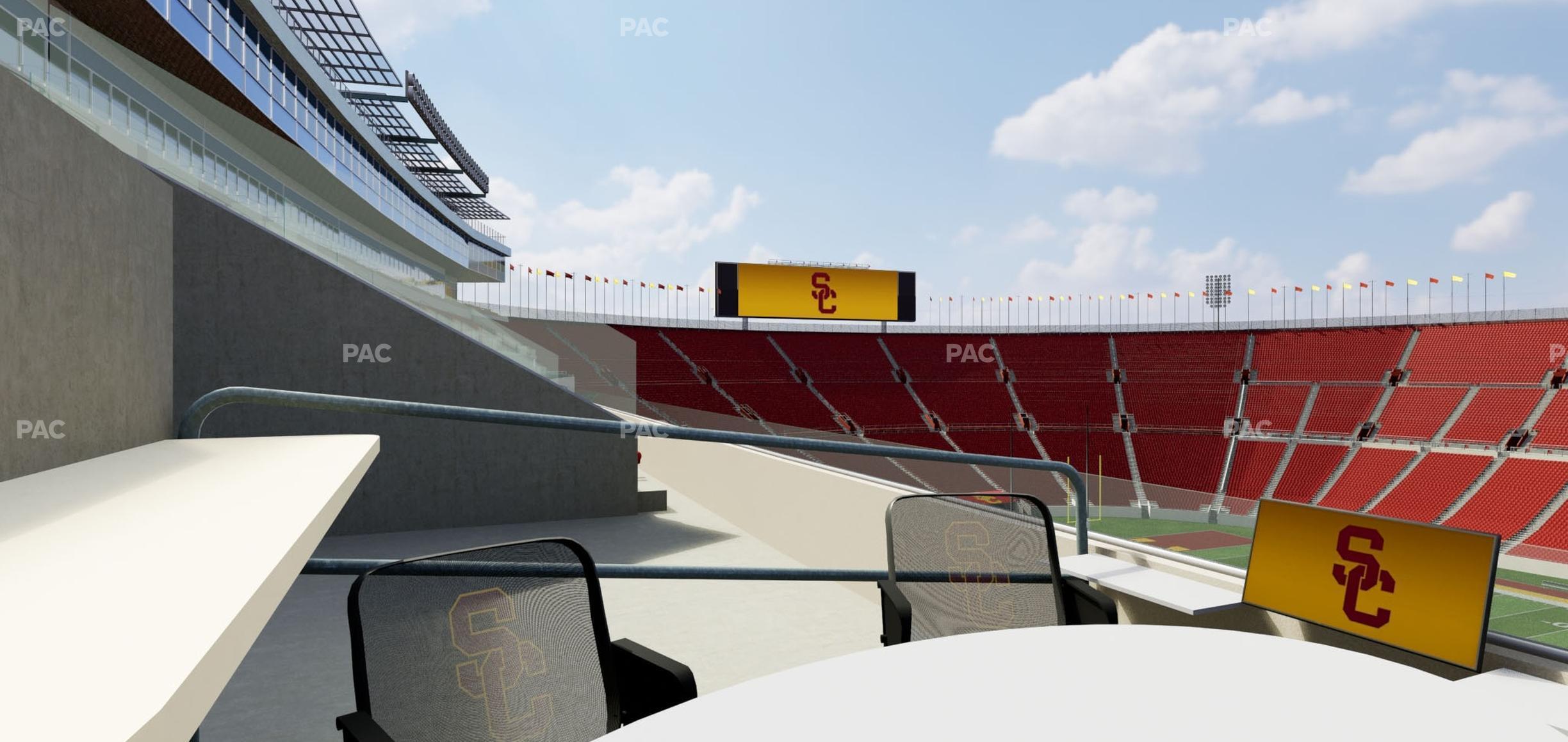 Seating view for Los Angeles Memorial Coliseum Section Loge 406