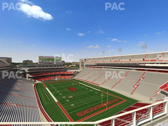 Seating view for Razorback Stadium Section 538