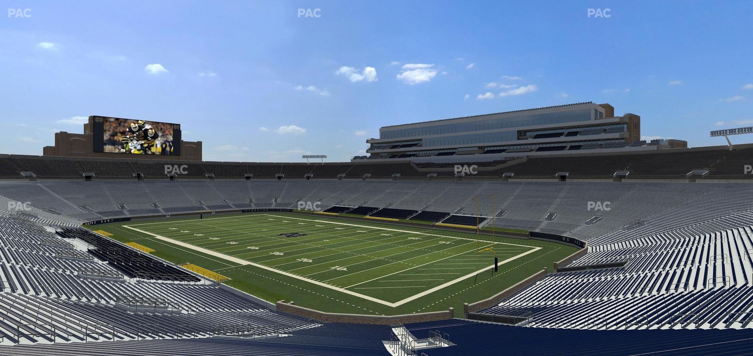 Seating view for Notre Dame Stadium Section 105