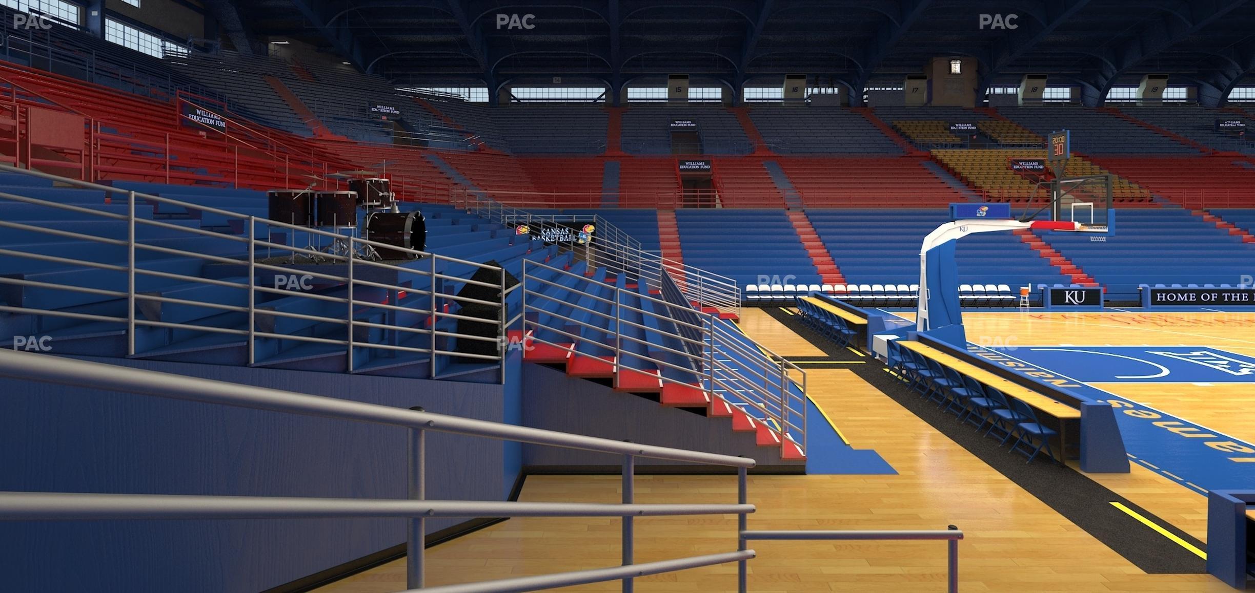 Seating view for Allen Fieldhouse Section K