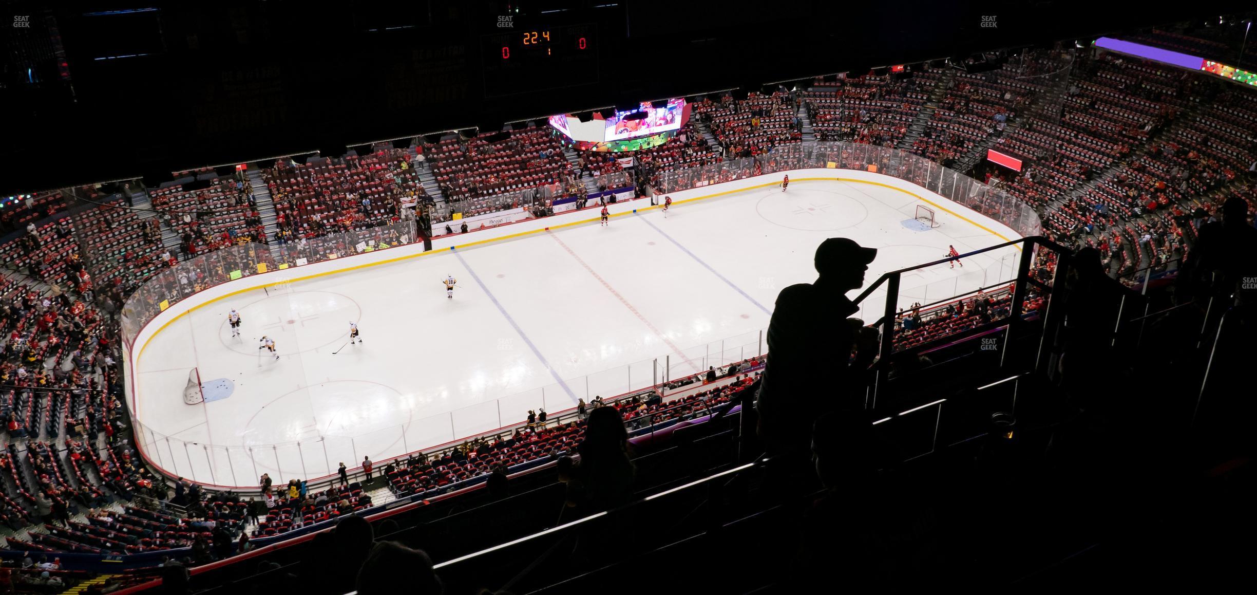 Seating view for Scotiabank Saddledome Section Press Level 8