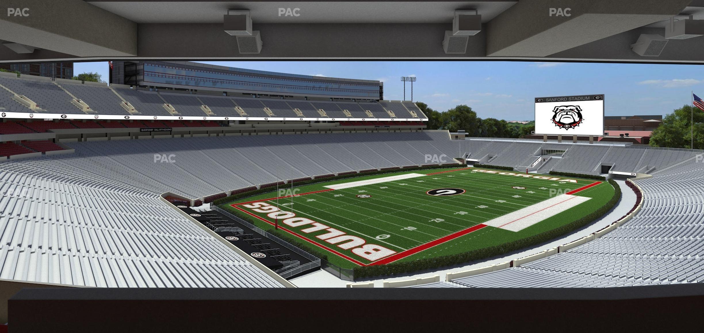 Seating view for Sanford Stadium Section East Upper Club 214