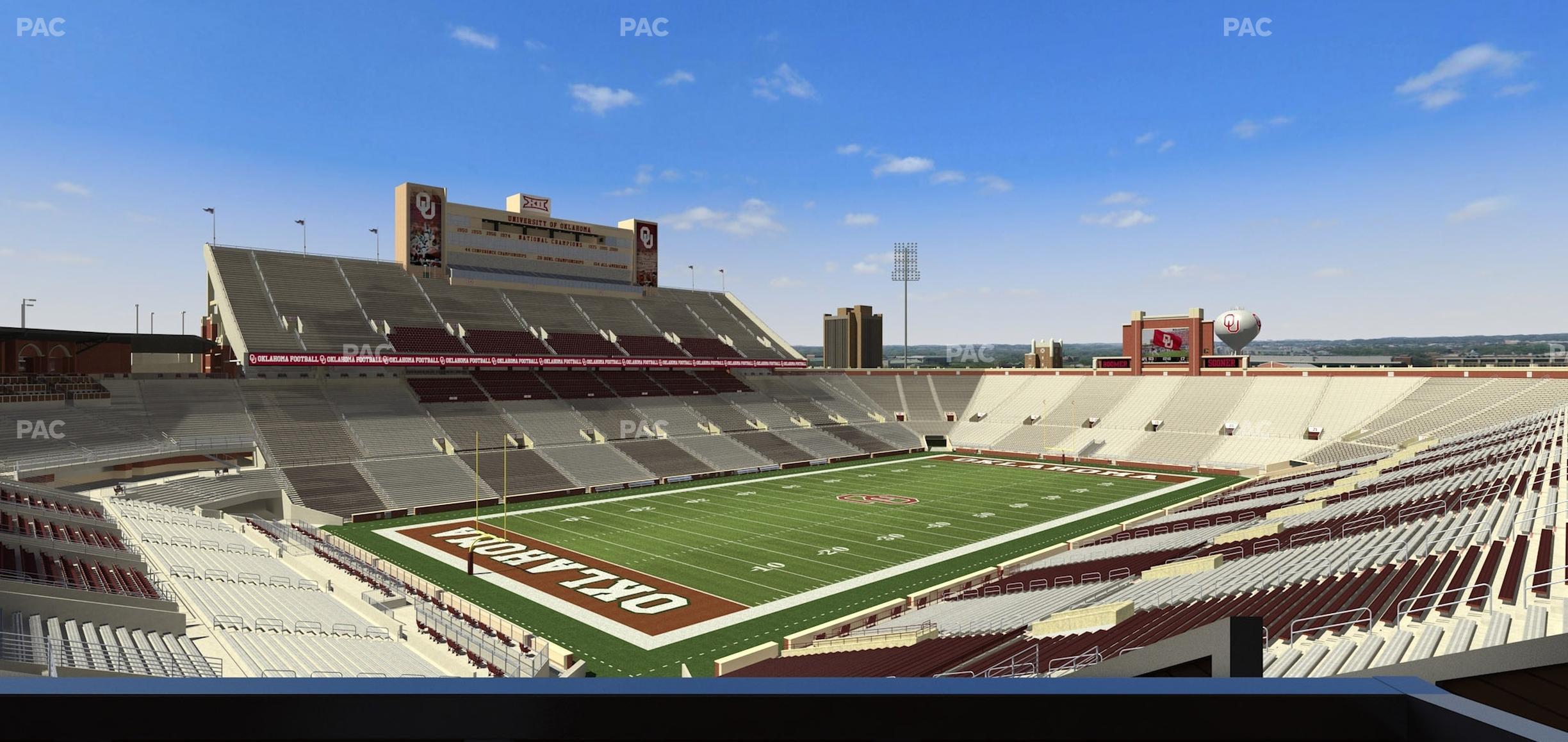 Seating view for Gaylord Family Oklahoma Memorial Stadium Section Suite 38