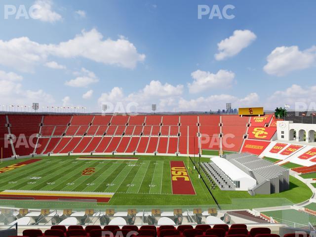 Seating view for Los Angeles Memorial Coliseum Section Club 402