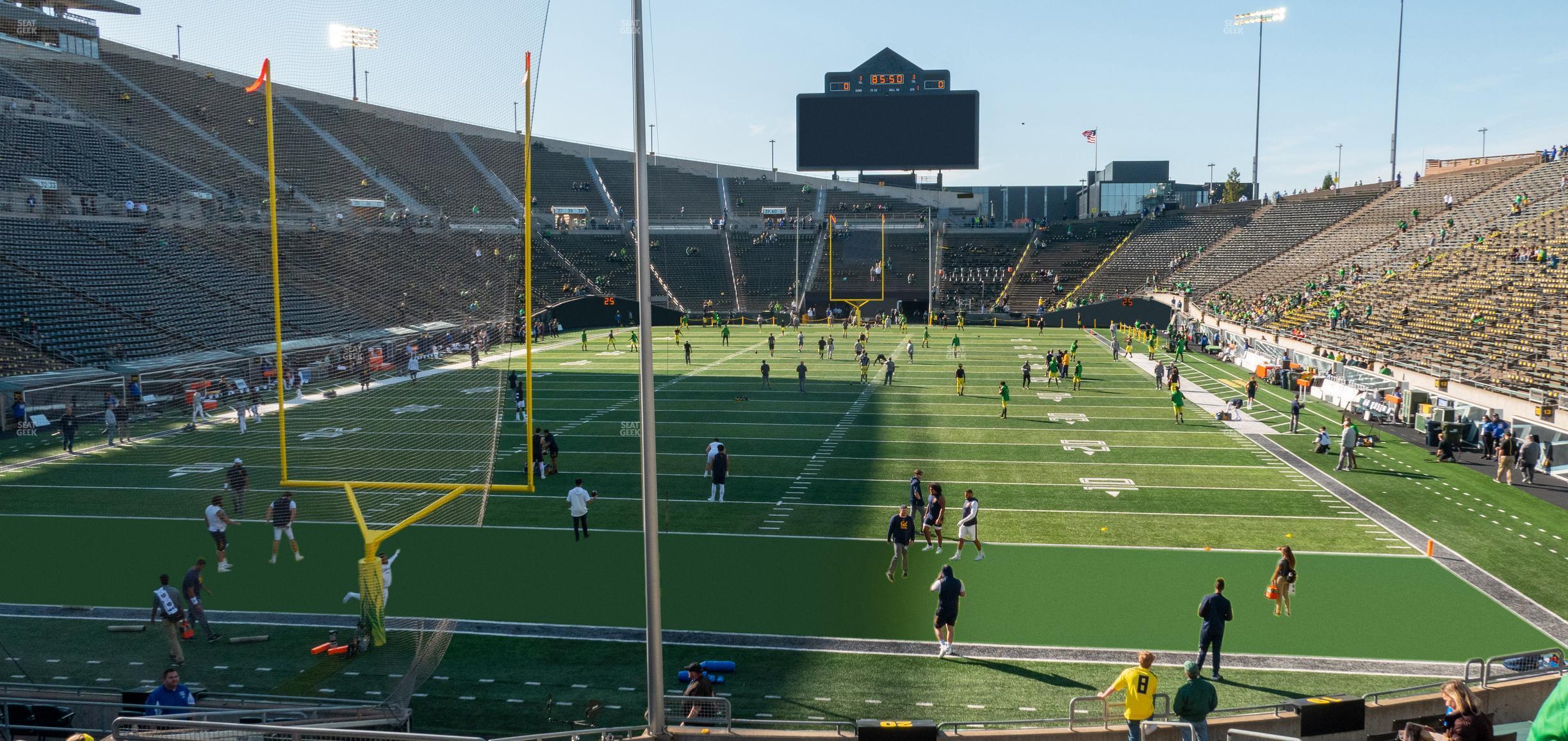 Seating view for Autzen Stadium Section 20