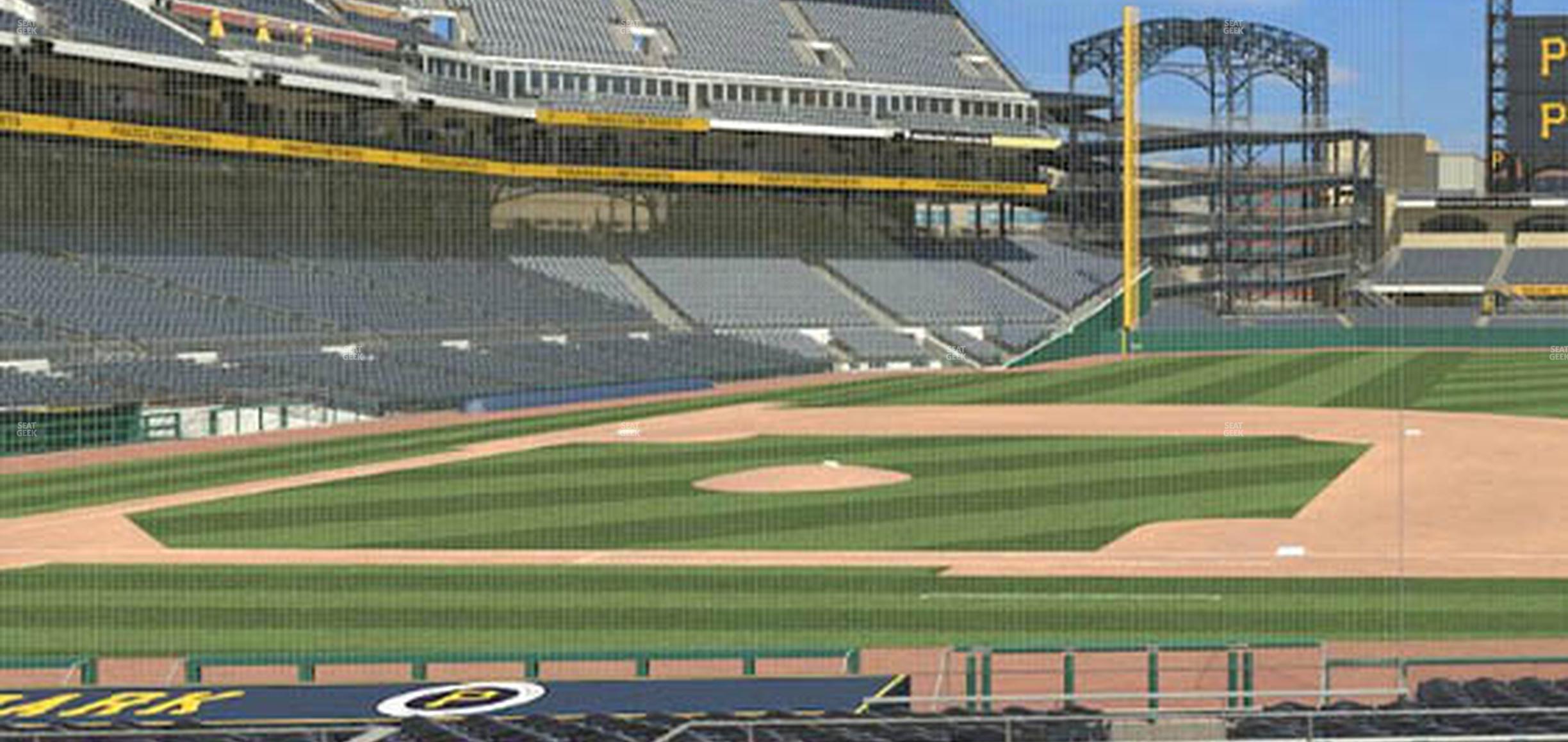 Seating view for PNC Park Section 109