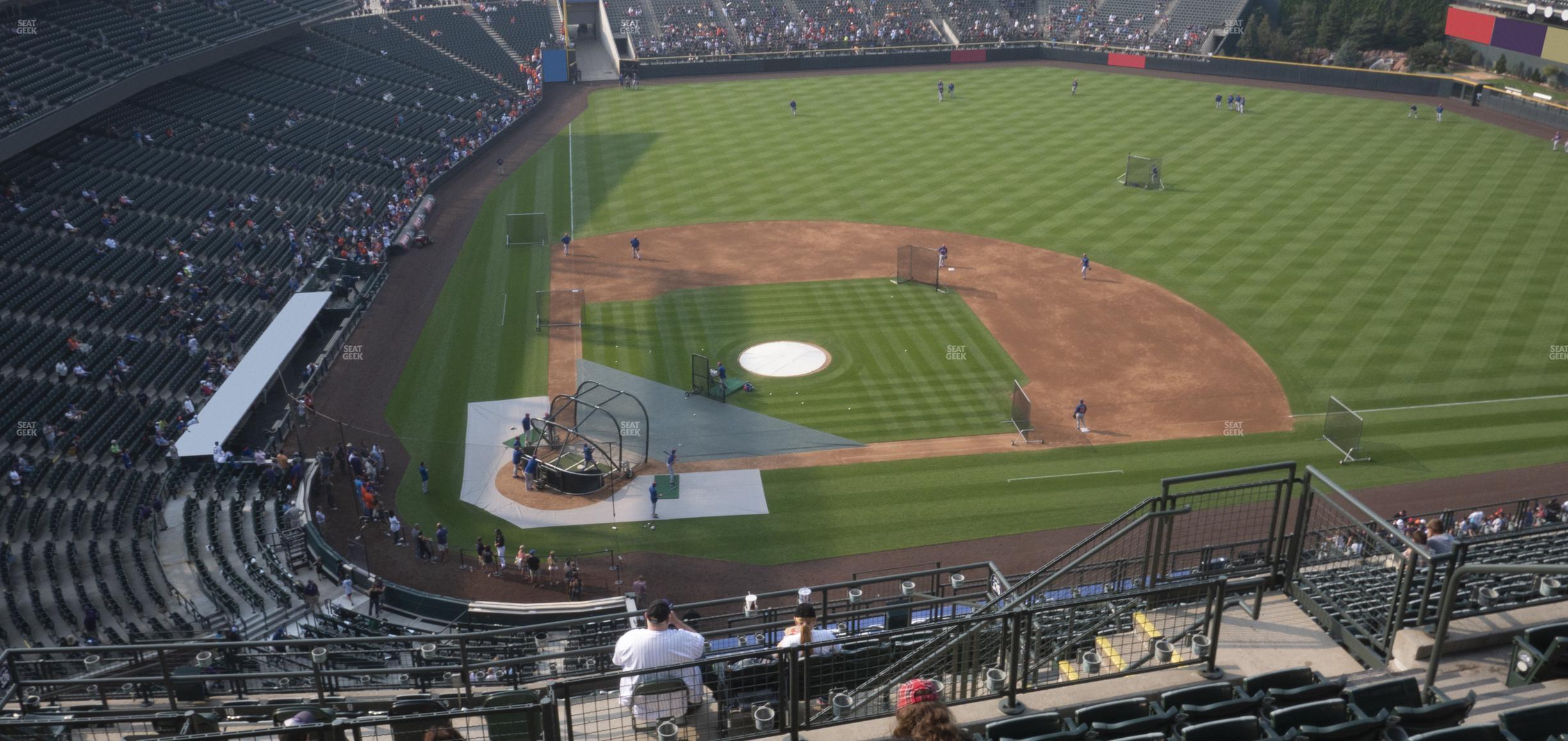 Seating view for Coors Field Section Upper 326