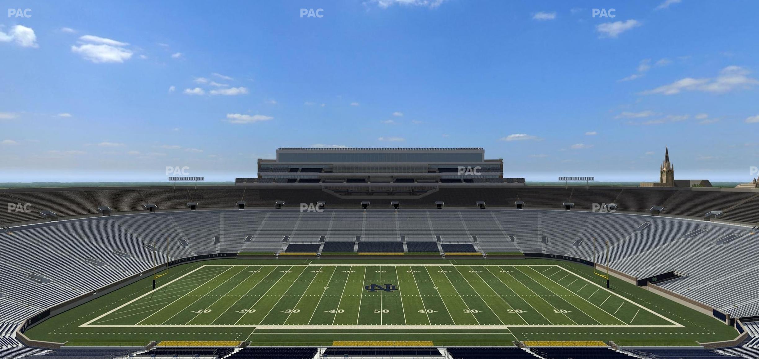 Seating view for Notre Dame Stadium Section Corbett Club 709