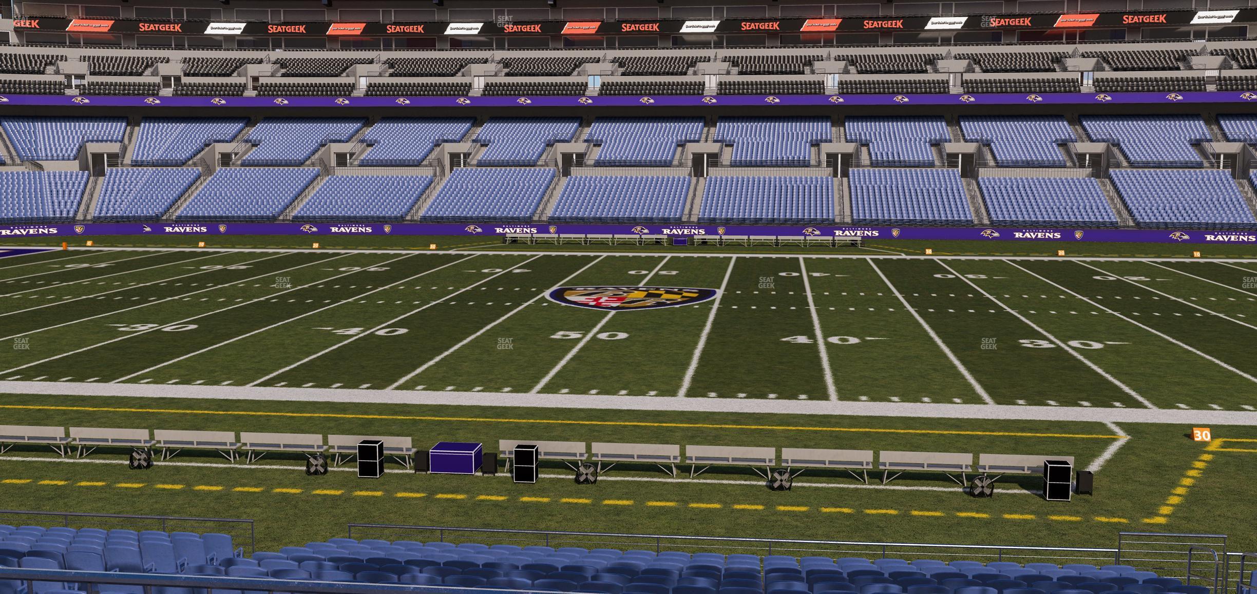 Seating view for M&T Bank Stadium Section 126