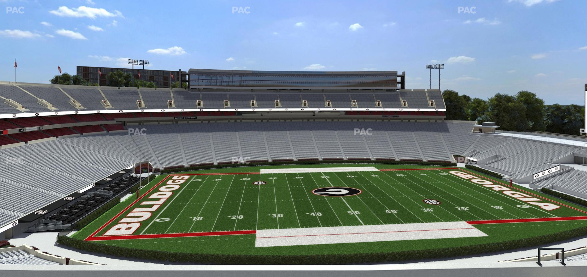 Seating view for Sanford Stadium Section 308