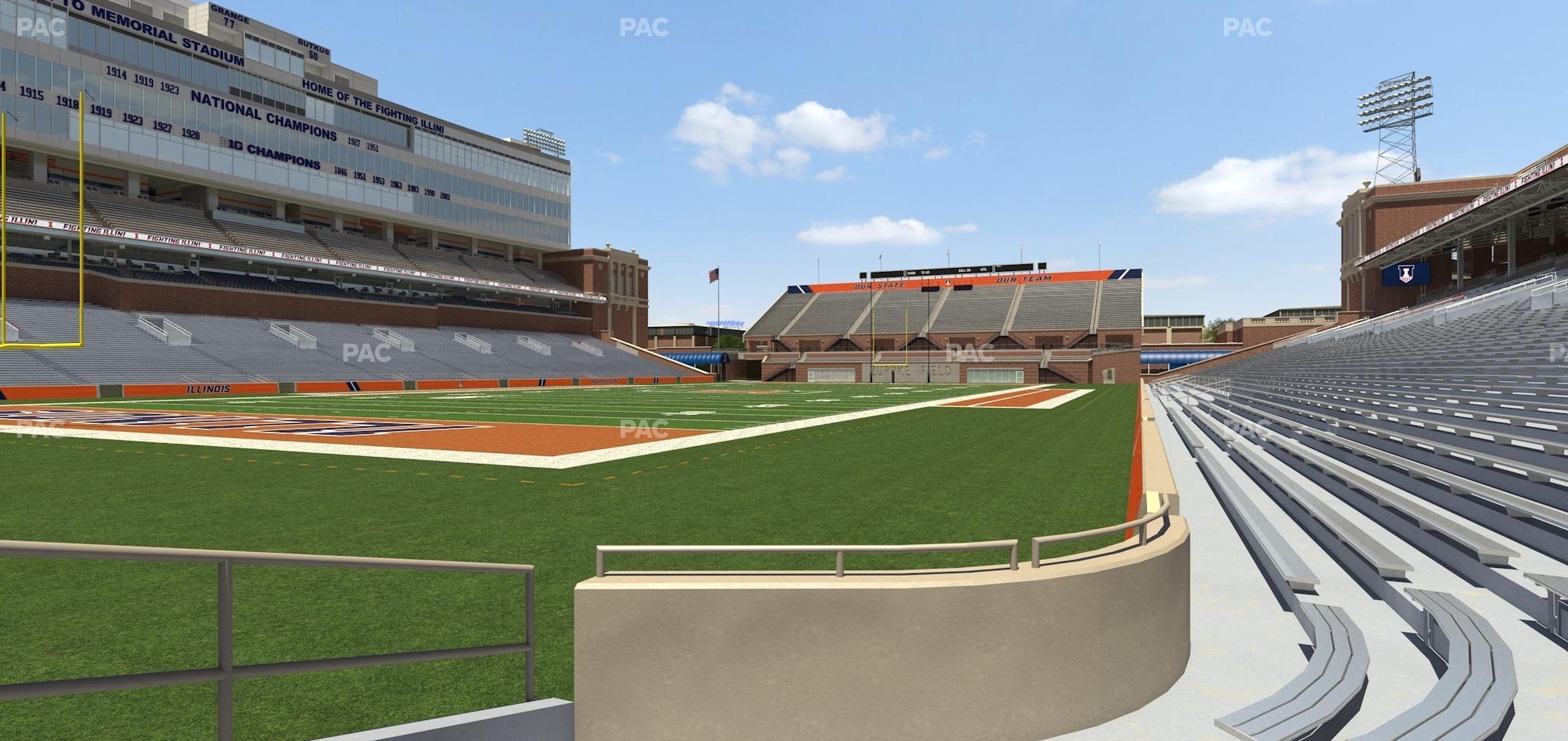 Seating view for Memorial Stadium - IL Section 112