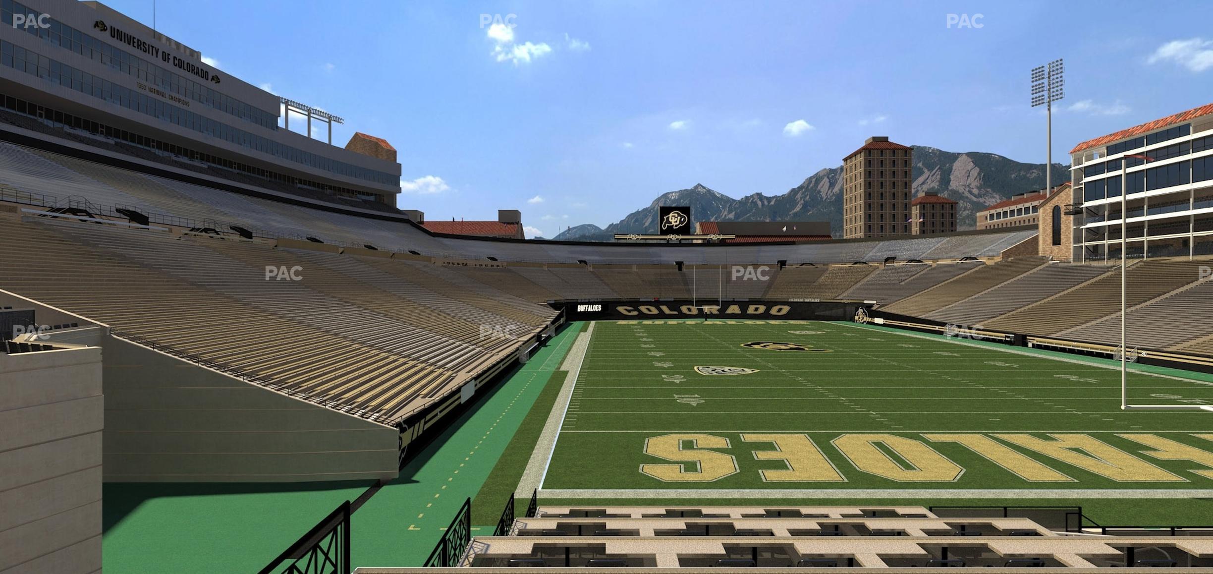 Seating view for Folsom Field Section Loge Box 156