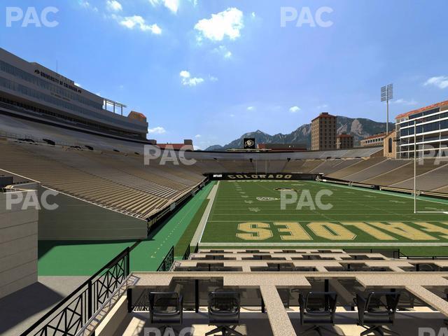 Seating view for Folsom Field Section Loge Box 156