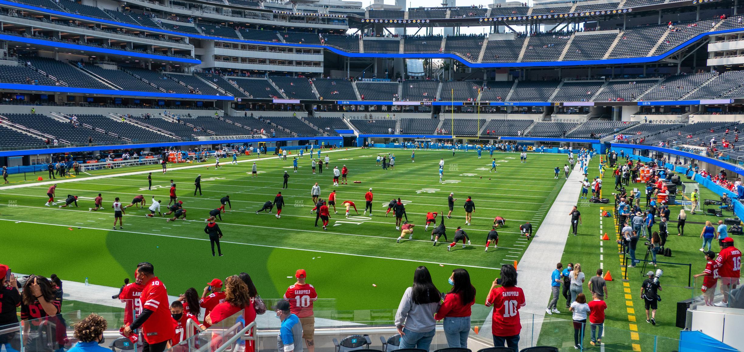 Seating view for SoFi Stadium Section 124