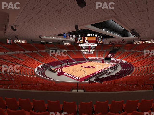 Seating view for Lloyd Noble Center Section 211