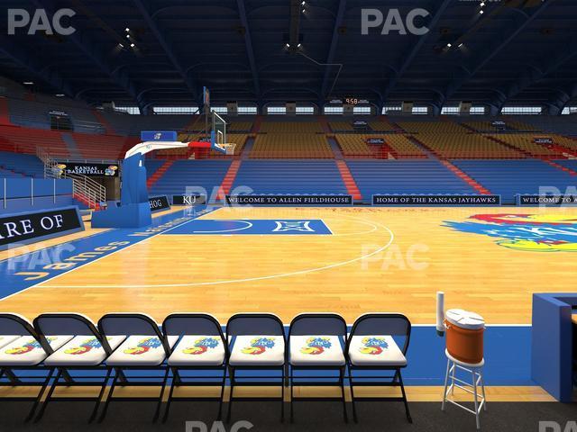 Seating view for Allen Fieldhouse Section T