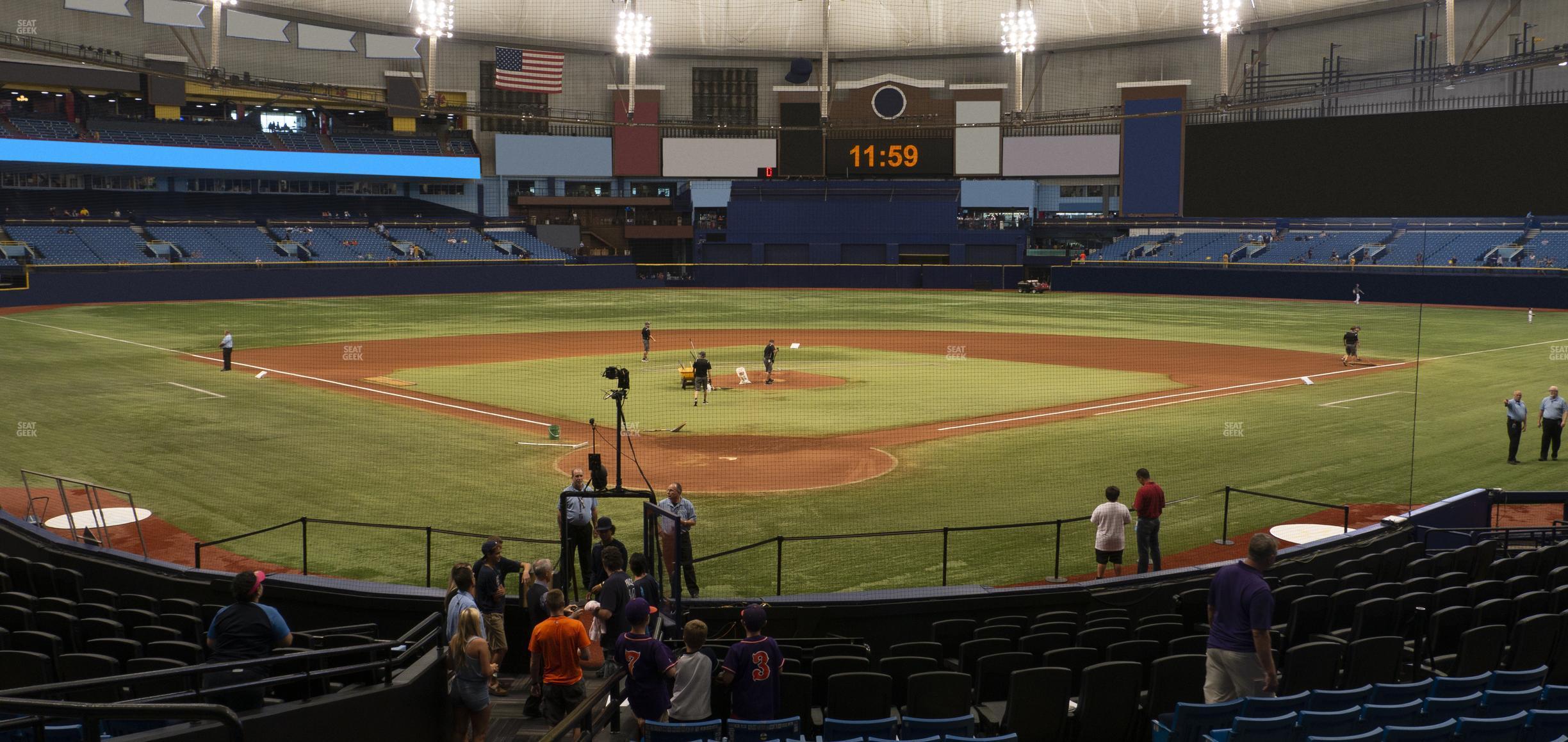 Seating view for Tropicana Field Section 102