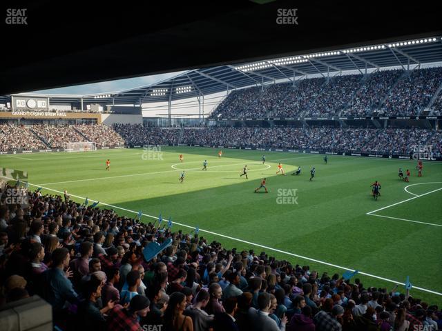 Seating view for Allianz Field Section Loge 27 A