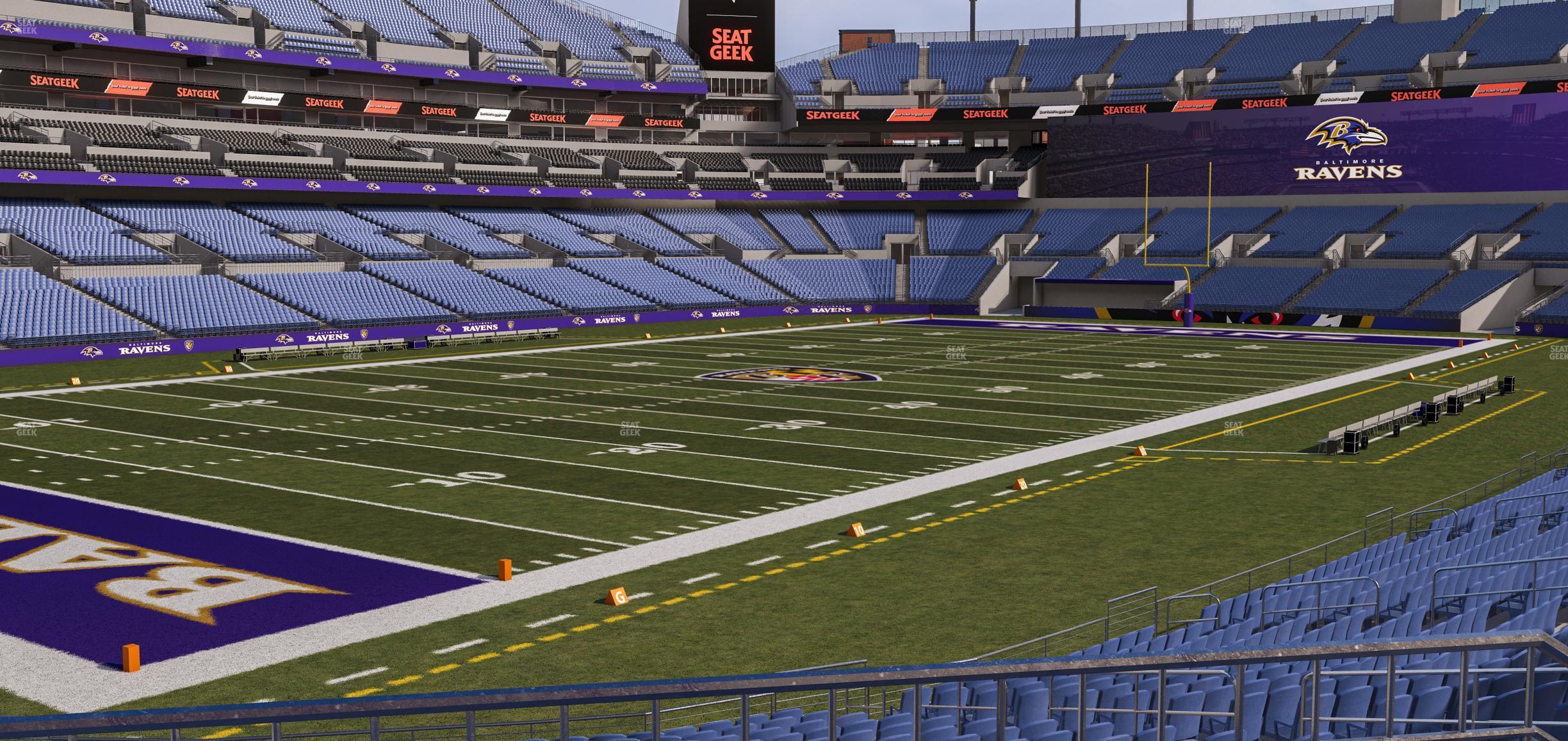 Seating view for M&T Bank Stadium Section 134