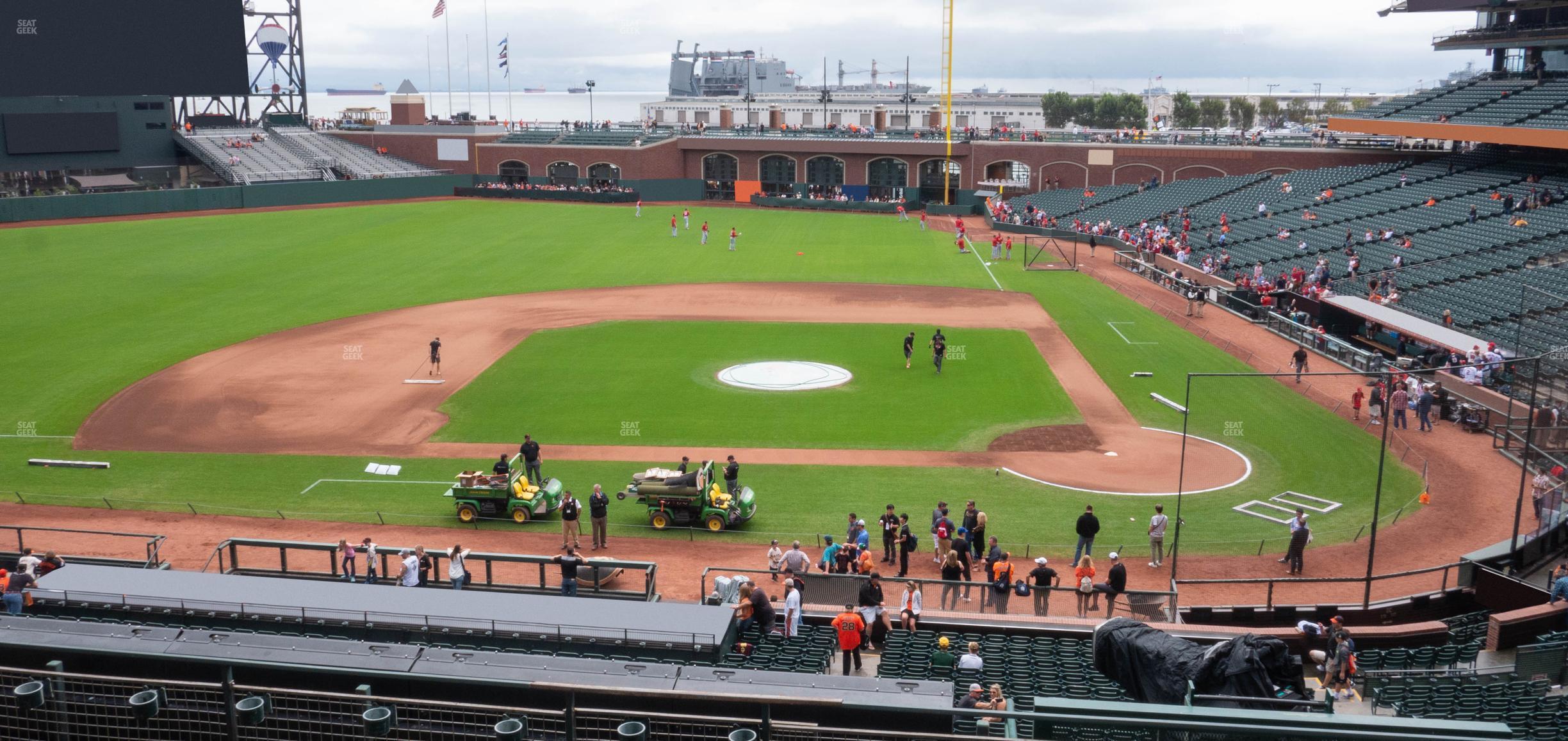 Seating view for Oracle Park Section Club Level 221