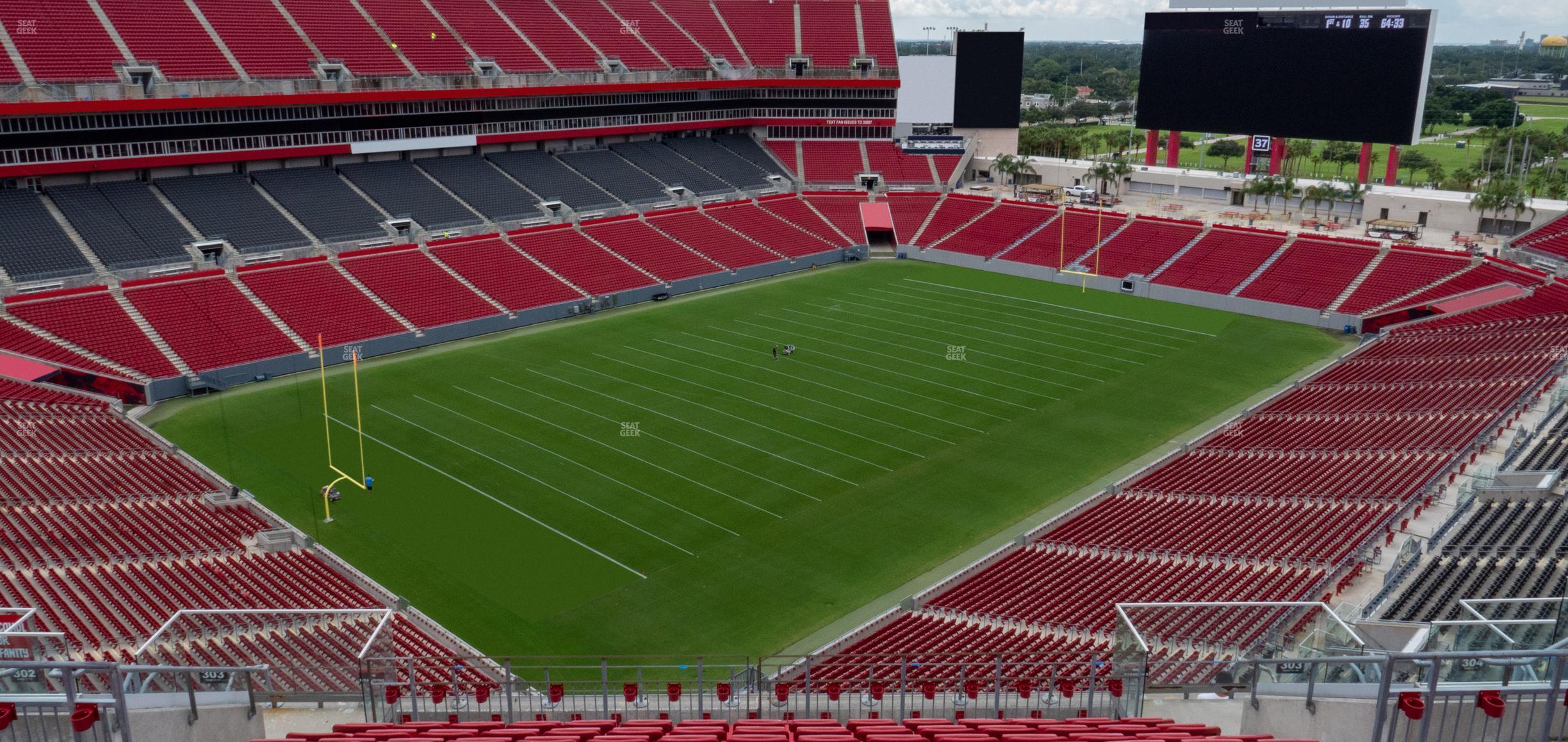 Seating view for Raymond James Stadium Section 303