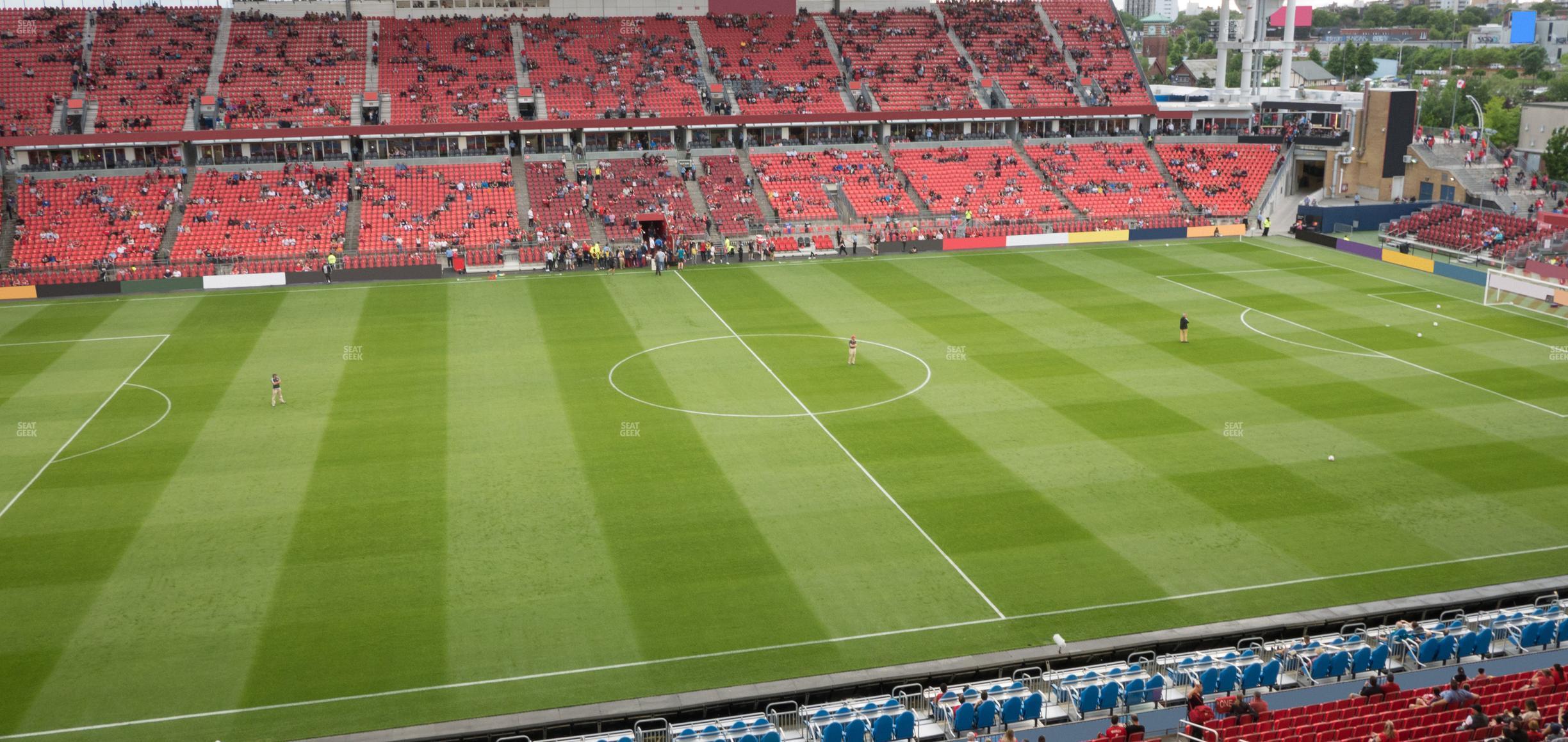 Seating view for BMO Field Section 208 A