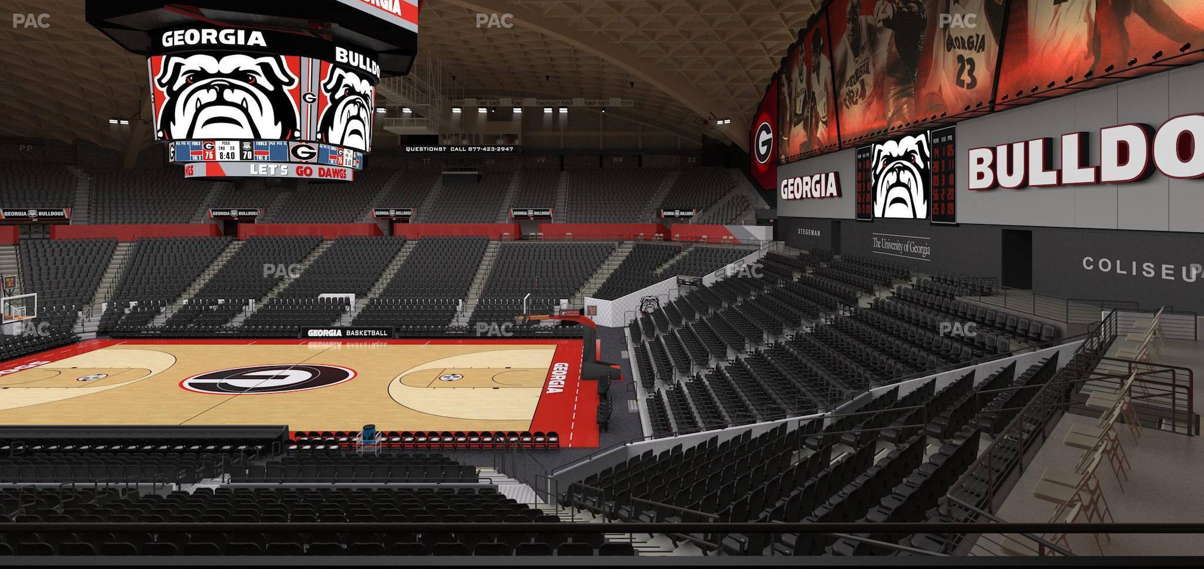 Seating view for Stegeman Coliseum Section Cc