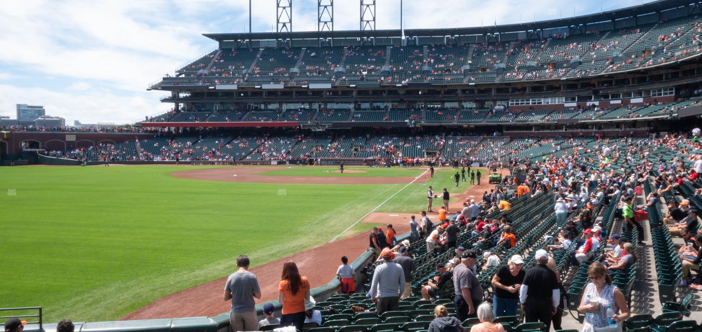 Seating view for Oracle Park Section Lower Box 134