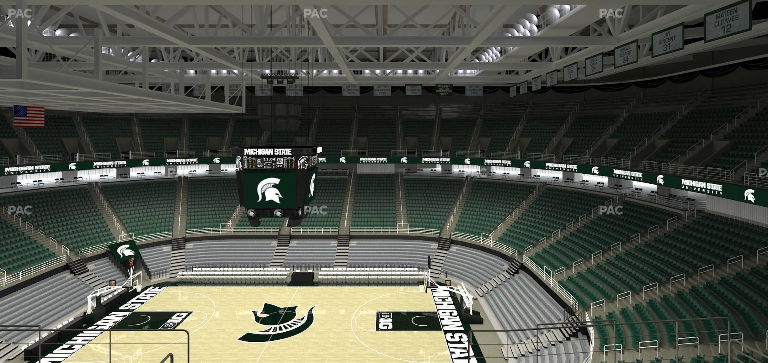 Seating view for Jack Breslin Student Events Center Section 208