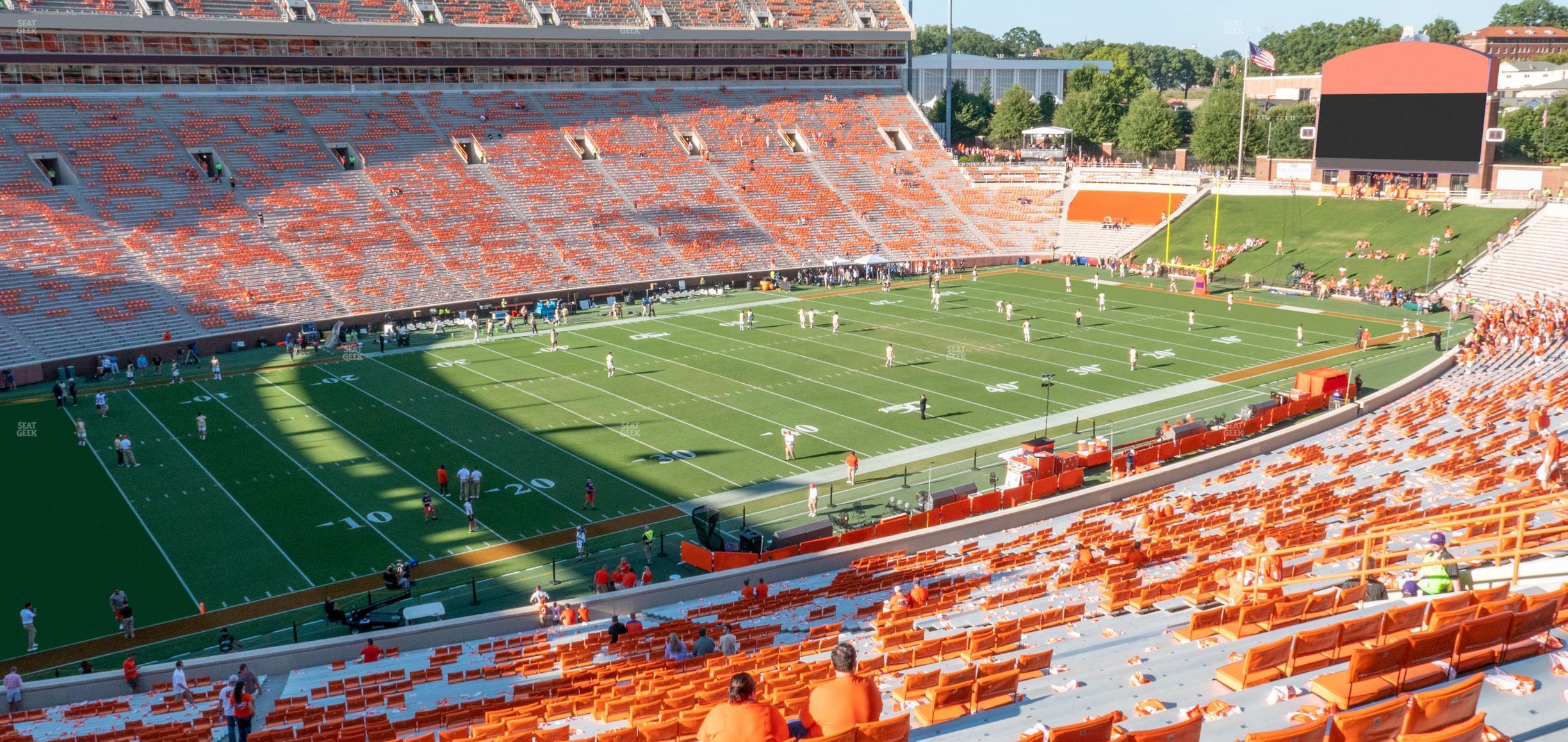 Seating view for Clemson Memorial Stadium Section Uj