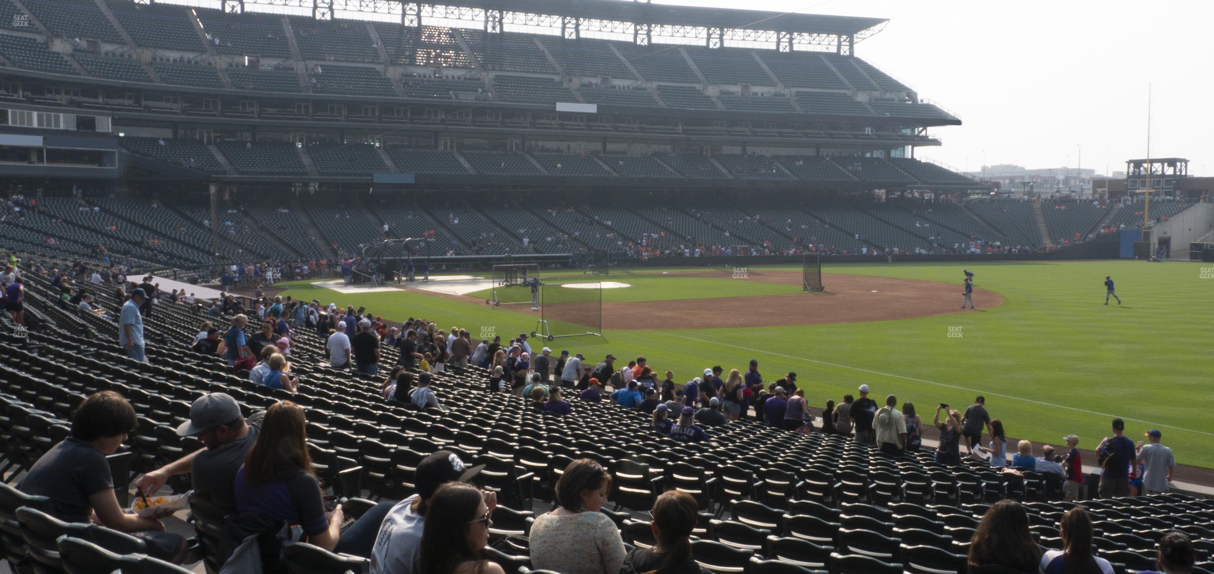 Seating view for Coors Field Section 116