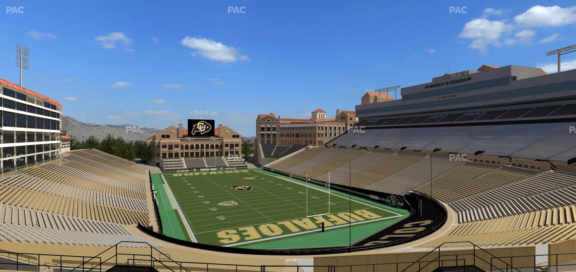 Seating view for Folsom Field Section 207