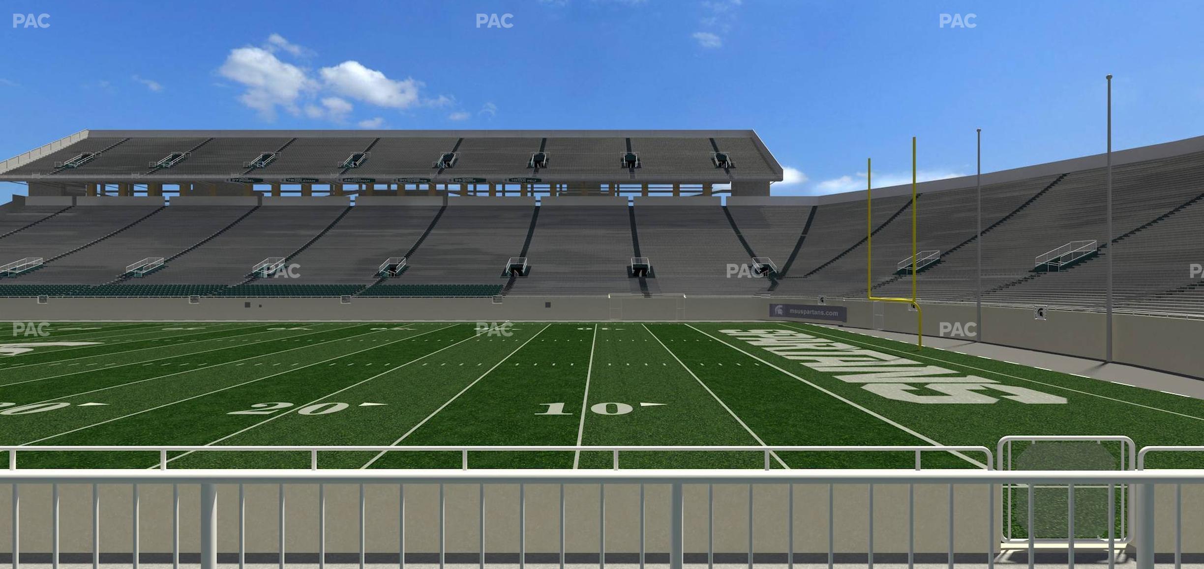 Seating view for Spartan Stadium (Michigan) Section Sideline Club 21