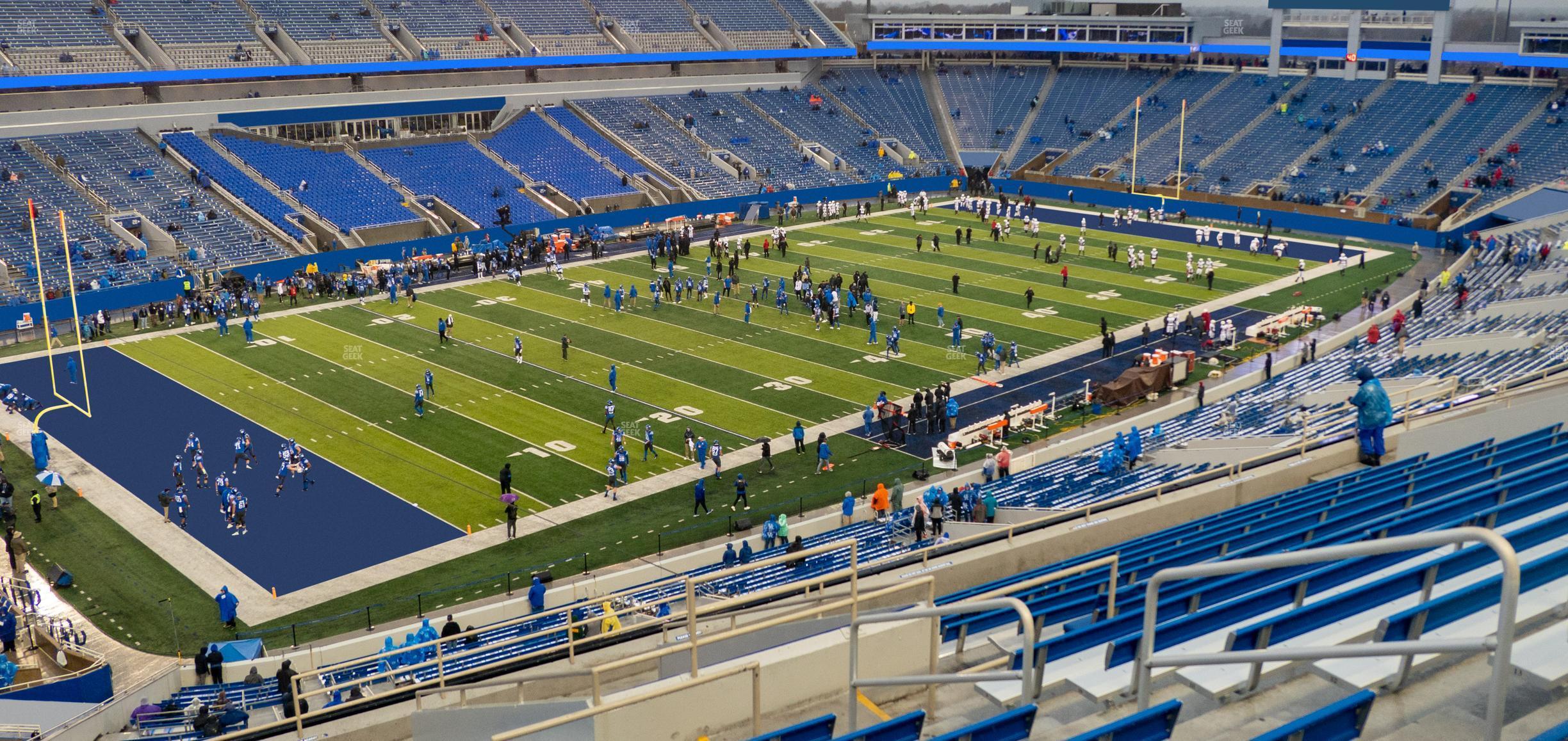 Seating view for Kroger Field Section 201