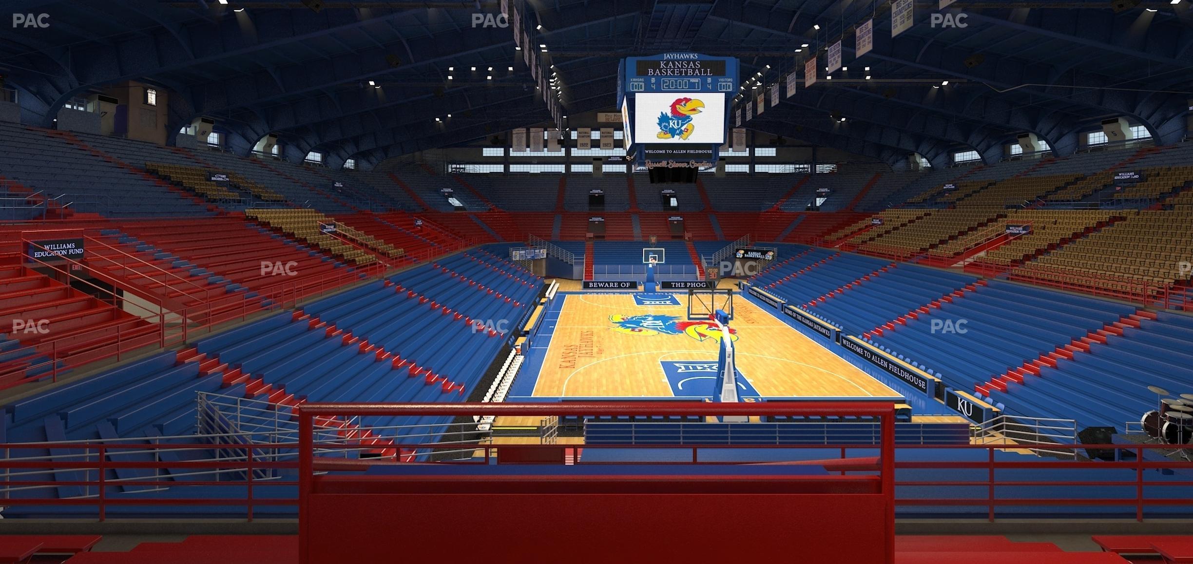 Seating view for Allen Fieldhouse Section 12