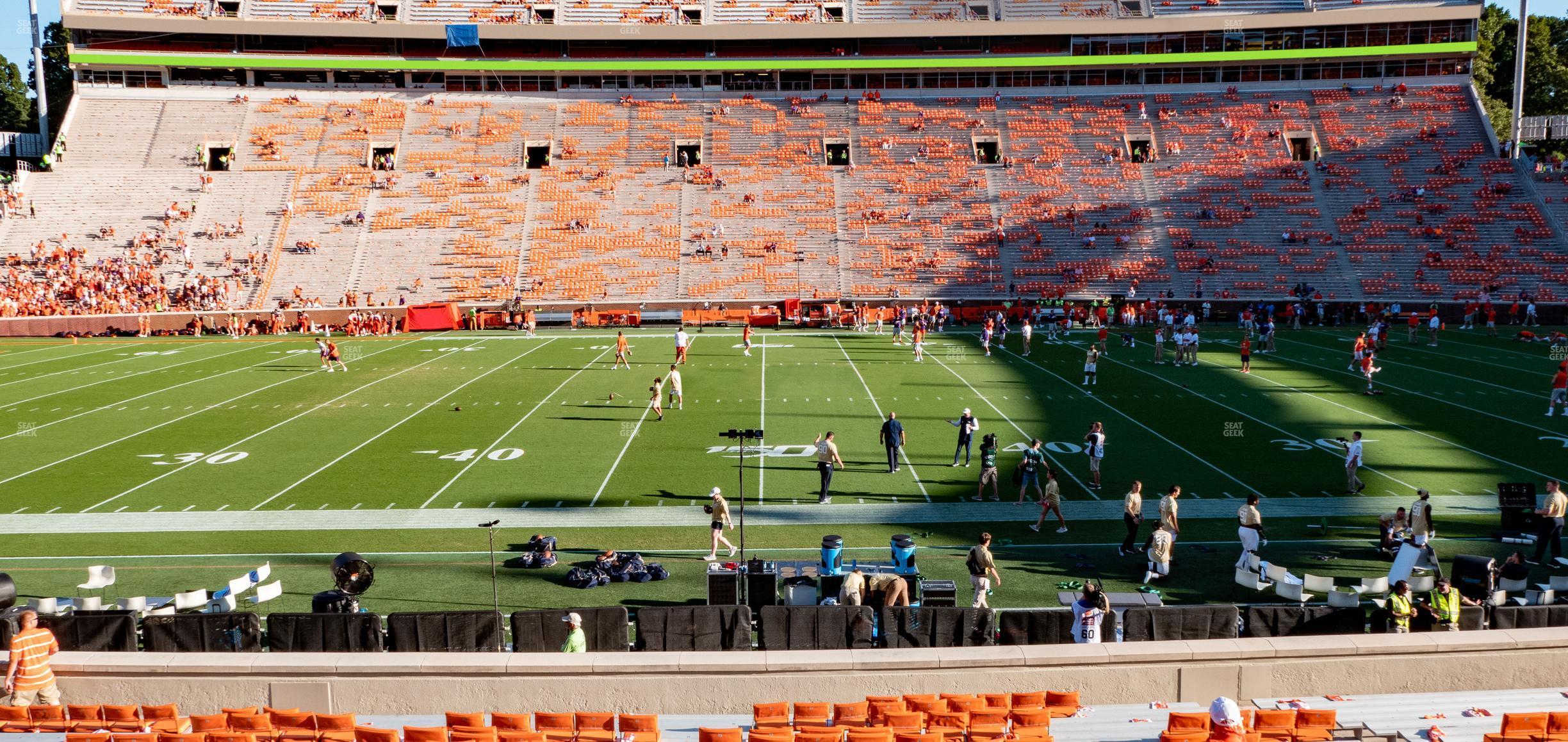 Seating view for Clemson Memorial Stadium Section P