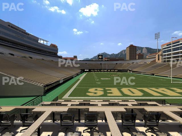 Seating view for Folsom Field Section Loge Box 153