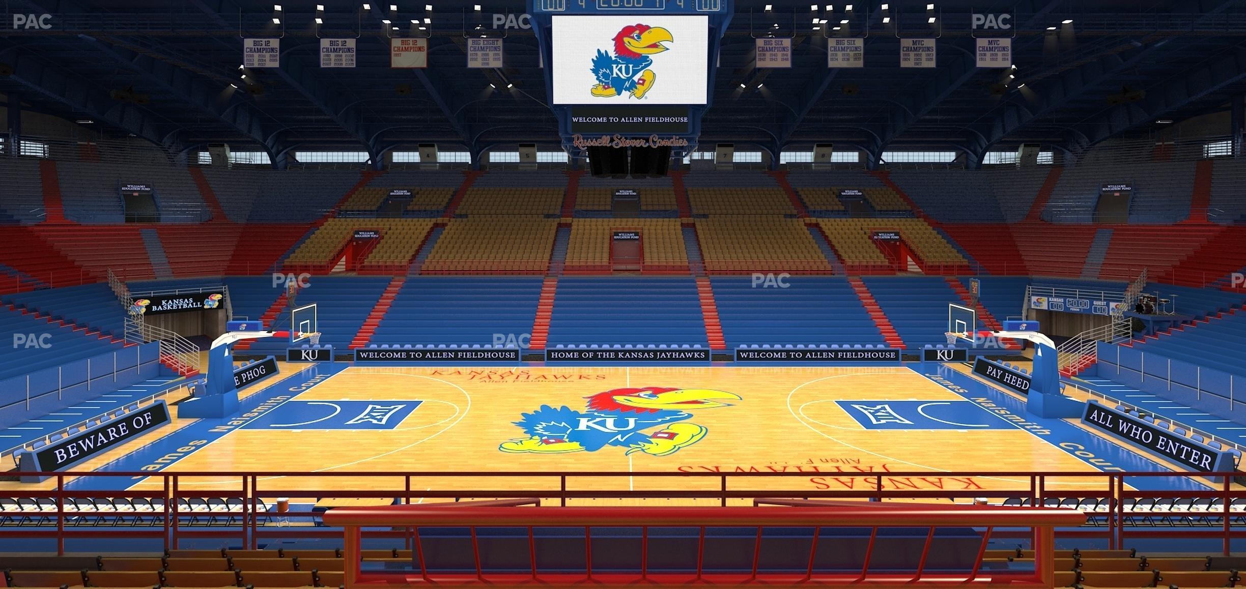 Seating view for Allen Fieldhouse Section 17